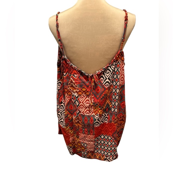 Torrid Challis Braided Sleeveless Tank In Elegant Geo Tiles Adj Straps Size 3 3X - Picture 6 of 13